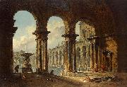 Hubert Robert Ancient Ruins Used as Public Baths china oil painting artist